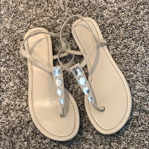 Nude Sparkle Sandals